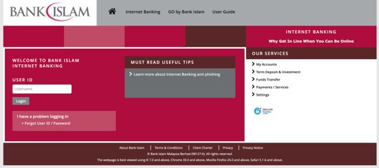 cara buat online banking bank islam bimb internet login