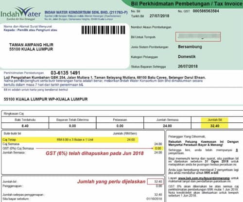 bayaran indah water check bill online