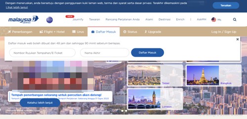 mas airline check in online