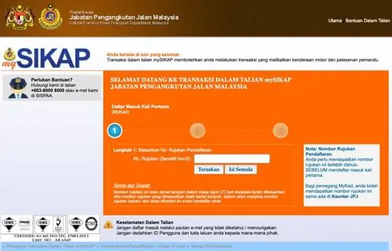 portal mysikap jpj renew lesen online