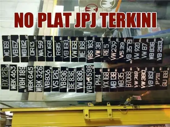 semakan no plat terkini pendaftaran 2024