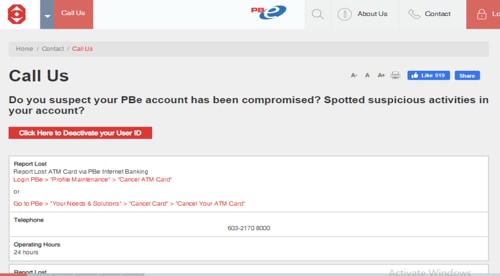 pbe contact public bank customer service